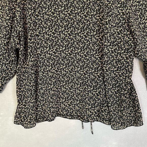 Lane Bryant Top Women Plus Size 26 Ditzy Floral Flare Sleeve Boho Peasant Flowy - Picture 9 of 13